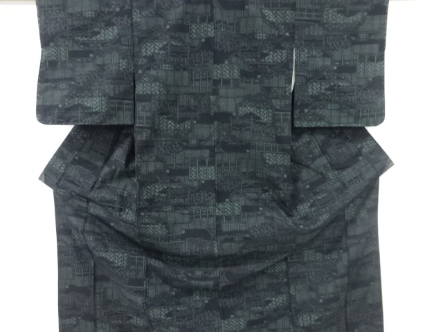 JAPANESE KIMONO / TOKAMACHI TSUMUGI / WOVEN FENCES